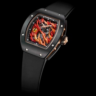 Replica Richard Mille Watch-RM 026-02 Tourbillon Evil Eye Red Gold and TZP Black Ceramic